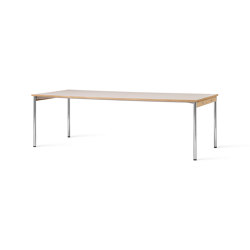 Co Table, 240x100 cm | Chrome - Laminate, Creme | Mesas comedor | Audo Copenhagen