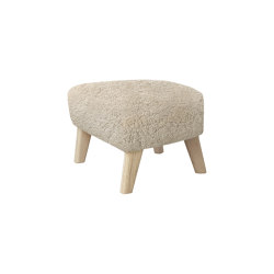 My Own Chair Footstool Sheepskin Moonlight/Natural Oak | Poufs | Audo Copenhagen