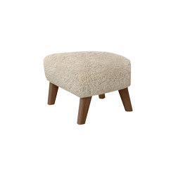 My Own Chair Footstool Sheepskin Moonlight/Walnut | Poufs / Polsterhocker | Audo Copenhagen