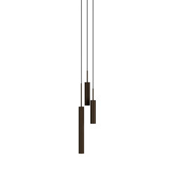 Tubulaire Pendant Canopy, 3 | Anodized Bronzed | Lampade plafoniere | Audo Copenhagen