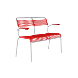 «Spaghetti» two-seater bench Säntis with armrests | Panche | Schaffner AG