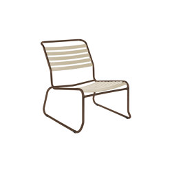 Säntis chaise lounge à lattes de dérapage sans accoudoir | open base | Schaffner AG