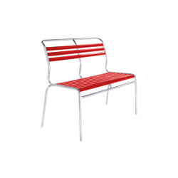 Slatted two-seater bench Säntis without armrest | Panche | Schaffner AG