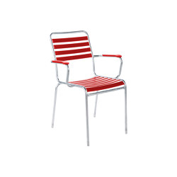 Slatted chair St.Moritz with armrest | open base | Schaffner AG