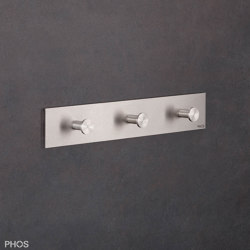 Barra de colgar para cuarto de baño, minimalista con 3 ganchos de barra | Estanterías toallas | PHOS Design