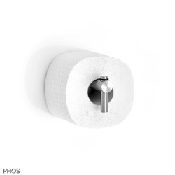 Minimalist stainless steel toilet roll holder - screw-fixed | Portarotolo | PHOS Design