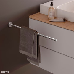 Towel rail with O-rings next to the sink | Estanterías toallas | PHOS Design