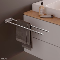 Double porte-serviettes à côté du lavabo | Porte-serviettes | PHOS Design