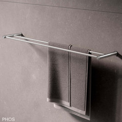 Barre porte-serviettes double design inox 80 cm | Porte-serviettes | PHOS Design