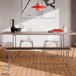 Karlsruher Tisch - Table de salle à manger - blanc - 200x90 cm | Tables de repas | PHOS Design