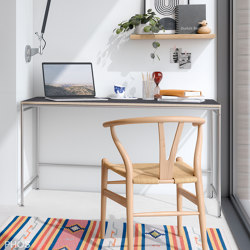 Karlsruher Tisch - kleiner Schreibtisch mit Linoleumplatte - 140x60 cm | Schreibtische | PHOS Design
