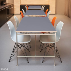 Karlsruhe table - universal table 120x80x75 with linoleum table top | Schreibtische | PHOS Design