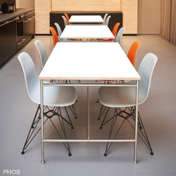 Karlsruhe table - universal table 120x80x75 with white table top | Scrivanie | PHOS Design