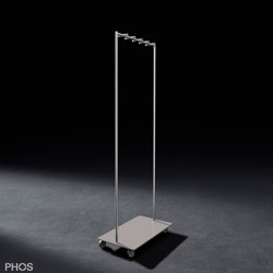 Small wardrobe trolley - clothes rail with hooks - 60 cm wide | Porte-serviettes | PHOS Design