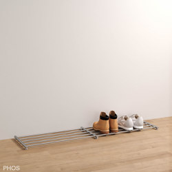 Flat and wide shoe rack - 120 cm | Shelving | PHOS Design