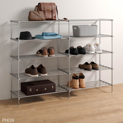 High and wide shoe rack with 5 levels - 120 cm | Shelving | PHOS Design