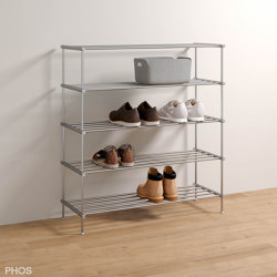 High shoe rack 60 cm wide, 5 levels | Shelving | PHOS Design