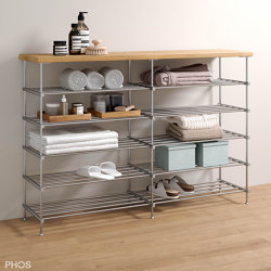 Sideboard with oak shelf, 5 levels - 120 cm wide | Credenze | PHOS Design