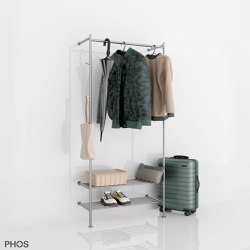 High-quality hallway wardrobe with shoe rack, timelessly modern - 120 cm wide | Porte-manteau | PHOS Design