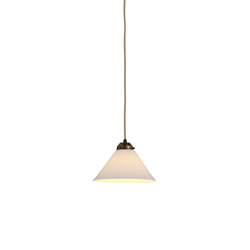 Cobb Small Plain Pendant Light, Natural with Antique Brass | Lampade sospensione | Original BTC