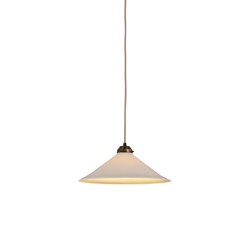 Cobb Large Plain Pendant Light, Natural with Antique Brass | Lampade sospensione | Original BTC