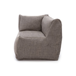 Dotty Pouf Club Corner Extra Large Grey | Sessel | Roolf Outdoor Living