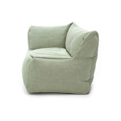 Dotty Pouf Club Corner Extra Large Lime | Armchairs | Roolf Outdoor Living