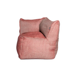 Dotty Pouf Club Corner Extra Large Raspberry | Poltrone | Roolf Outdoor Living