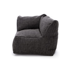 Dotty Pouf Club Corner Medium Anthracite | Armchairs | Roolf Outdoor Living