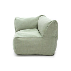 Dotty Pouf Club Corner Medium Lime | Armchairs | Roolf Outdoor Living