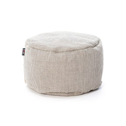 Dotty Round Pouf Ø 50 Cm Beige | closed base | Roolf Outdoor Living