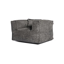 Silky Club Seat Pouf Anthracite | Armchairs | Roolf Outdoor Living
