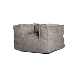 Silky Club Seat Pouf Grey | Armchairs | Roolf Outdoor Living