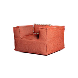 Silky Club Seat Pouf Terracotta | Armchairs | Roolf Outdoor Living
