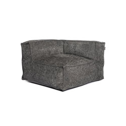 Silky Corner Seat Pouf Anthracite | Armchairs | Roolf Outdoor Living