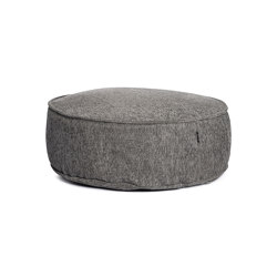 Silky Round Pouf Anthracite | Poufs | Roolf Outdoor Living