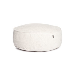 Silky Round Pouf Beige | Pouf | Roolf Outdoor Living