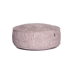 Silky Round Pouf Lilac | Poufs | Roolf Outdoor Living