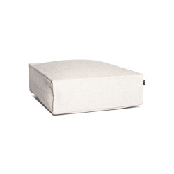 Silky Square Pouf Beige | closed base | Roolf Outdoor Living