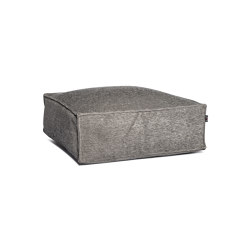 Silky Square Pouf Grey | Poufs | Roolf Outdoor Living