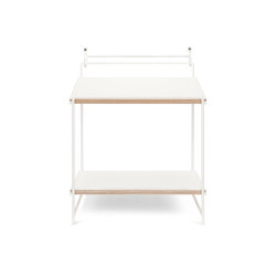 Hegel | Table or wall desk, pure white RAL 9010 / white | Shelving | Magazin®