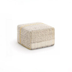 Reversible Pouf Wool Side Yellow | Seating | GAN