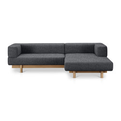Alchemist Sofa with Chaise Lounge, Dark Grey/Decoma, Right | Chaise longue | EMKO PLACE