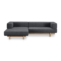 Alchemist Sofa with Chaise Lounge, Dark Grey/Decoma, Left | Chaise longue | EMKO PLACE