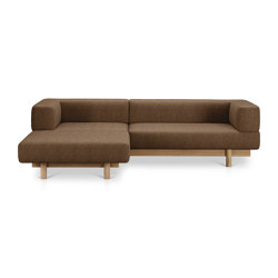 Alchemist Sofa with Chaise Lounge, Brown/Camira, Left | Chaise longues | EMKO PLACE