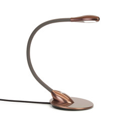 Cirrus Table Light, anodised bronze with mushroom leather | Lámparas de sobremesa | Original BTC