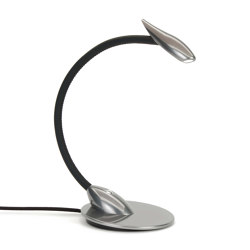 Maestro Table Light, anodised titanium with black leather | Table lights | Original BTC