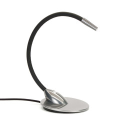 Nimbus Table Light, anodised titanium with black leather | Table lights | Original BTC