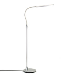 Wand Floor Light, clear anodised with off white leather | Standleuchten | Original BTC