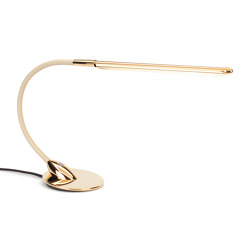 Wand Table Light, gold plated with beige leather | Table lights | Original BTC